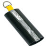 Pro Shank Tether in black with chrome connector. Used to tether tools